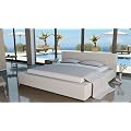Design Lederbett Doppelbett Leder-Tex Bett inkl. Lattenrost o. Matraze Ehebett weiss 180 x 200 cm - weitere Gr�ssen verf�gbar!