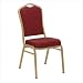 Set of 2 Stacking Chairs - Green Vinyl (Hunter / Gold) (36