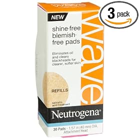 Neutrogena Wave Shine Free and Blemish Free Refill Pads, 1.57 Inch Pads, (Pack of 3)