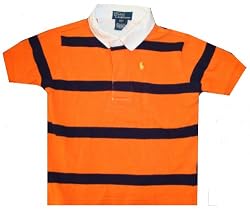 Infant Boys Polo by Ralph Lauren Polo Shirt Orange Striped