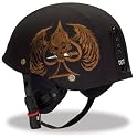 Bell Drifter Combat Black and Brown Embroidered Half Motorcycle Helmet - Size : Large