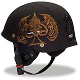 Bell Drifter Combat Black and Brown Embroidered Motorcycle Half Helmet - Size : Large