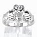 Irish Friendship & Love Celtic Claddagh Ring in Sterling Silver in sizes 5, 6, 7, 8 and 9, #8936