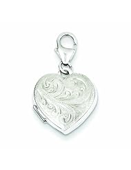 Genuine .925 Sterling Silver 15mm Heart Locket 2 Grams. 100% Satisfaction Guaranteed.