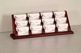 12 Pocket Counter Top Business Card Holder (Dark Red Mahogany) (17H x 5.75W x 4.375D)