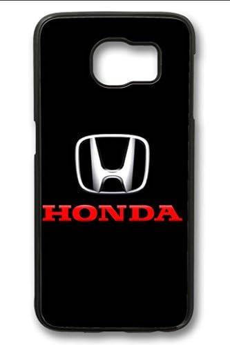 S6 Edge Case,Hard Shell Plastic PC [Black] Cover Snugly Sleek Slim Light Weight Frosted Colorful Vibrant Fit Headphones Port Protect Camera Samsung Galaxy S6 Edge-Honda emblem 19