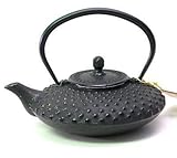 Cast Iron Teapot Mochi Black 20 Oz Japanese Style