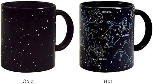 Constellation Coffee Mug Heat Activated, Constellations Magically Appear: Cool Coffee Mug Unique Coffee Mug