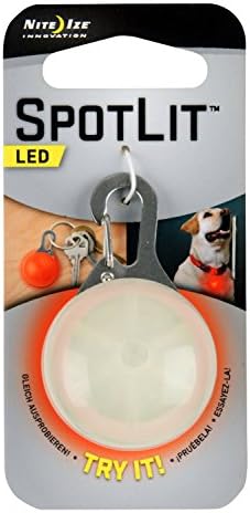 OALY Circular Pendant Collar Puppy LED Safety Night Light Pet Dog Collar Red