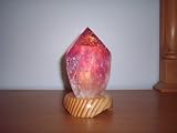 Amethyst Faceted Mini Celestial Light On Woodbase