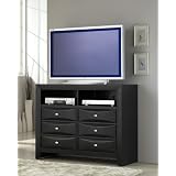 Blemerey Solid Wood Fully Assembled TV Chest , Black Finish