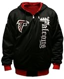 NFL Men's Atlanta Falcons Heritage Reversible Hooded Sweatshirt (Black Red, X-Large)