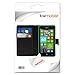 kwmobile Case Compatible with Nokia Lumia 625 - Wallet Case PU Leather Phone Cover with Card Holder Slots - Black