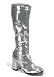 Women's 3 Inch Block Heel Sequins Knee Boot