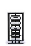 BDI Icon 9422, 6-Shelf AV Tower, Gloss Black