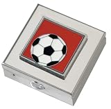 Red Soccer Small Vitamin Case - Polished w/Mirror