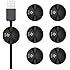 Rexn Cable Organizer and Cord Management System for Your Wires, Desktop Cable Organizer & Computer, Electrical, Charging or Mouse,durable, High Quality, Black, Efficient,6pcs Cord Holder Cable