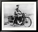 T E Lawrence (Lawrence of Arabia) Sitting on His Motorbike Framed Photographic Poster Print, 43x36