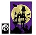 Evergreen GLOW IN THE DARK Haunted House Garden Flag 12.5