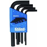 Eklind 10509 Hex-L Key Set, 1.5mm to 10mm, Short, 9-Piece