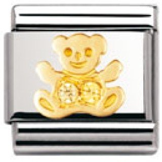 Nomination Comp. Classic TIERE - LAND Edelstahl, 18K-Gold und Cubic Zirc. (Bar GELB) 03030 Preisvergleich