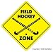 FIELD HOCKEY ZONE - Sign - stick bag ball players gift