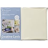 Strathmore 105630 Cards and Envelopes, 5 by 7-Inch, Ivory/Deckle, 100-Pack