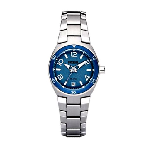 Fossil Women's AM4309 Stainless Steel Bracelet Blue Analog Dial Watch