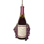 Vintage Tuscan Pinot Noir Wine Bottle & Grapes Christmas Ornament