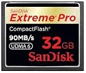 SanDisk 32GB Extreme Pro CF memory card - UDMA 90MB/s 600x (SDCFXP-032G-A91, US Retail Package)