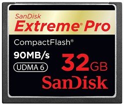 SanDisk 32GB Extreme Pro CF memory card - UDMA 90MB/s 600x (SDCFXP-032G-A91, US Retail Package)