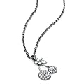 Crystal Cherry Pendant Fashion Necklace Hematite