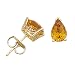 14kt Yellow Gold Pear Shape Citrine Scroll Fancy Earrings