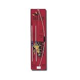 34 Inch Fiberglass Bow, 4 12 Inch Arrows, With Rubber Safety Tips, Carded