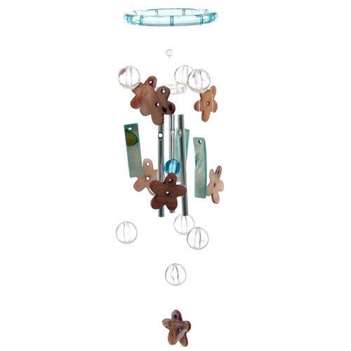 Childrens Toyshop  Outdoor Living : Shell Wind Chime Turquoise and Coffee