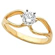 14K Yellow Gold Diamond Solitaire Engagement Ring - 0.50 Ct.