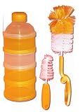 Milk Powder Dispenser for 4 Feeds + Bottle and Teat Brush