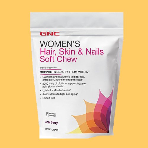 GNC Women's Hair, Skin & Nails MultiVitamin Chew Acai Berry 60 Vitamin Chews