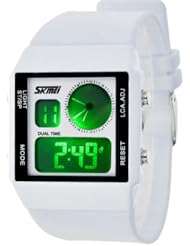 nisex LCD Display Silicone Band Quartz Movement Jelly Women Watch for Girls SK-178