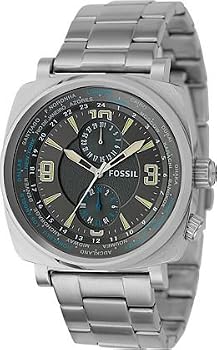 Fossil #FS4519 Men's Stainless Steel Analog Gray Dial Watch