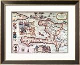 Map of the Island of Haiti, 1789 Framed Art Poster Print by French School, 33x27