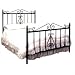 French Bed with Frame Metal Finish: Flower Green, Size: Full