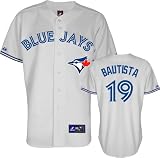 MLB Youth Toronto Blue Jays Jose Bautista White Home Short Sleeve Replica Button Front Jersey By Majestic (White, Small)