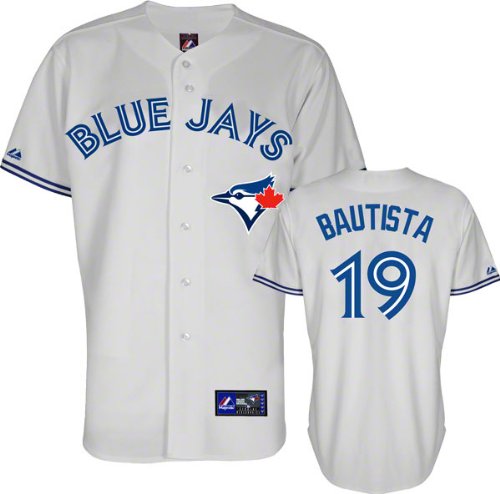 Jose Bautista Jersey: Youth Majestic Home White Replica Toronto Blue Jays Jersey