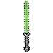 8 Bit Pixelated Foam Green Weapon Toy 30