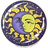 Shooting Stars Starry Night Moon/Sun Sticker- Art Decal by Biffle
