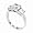 Classic Engagement Ring w/3 Round Brilliant White CZs Size 6