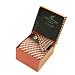 Designer Woven Plaid Stripe pattern Neck Tie Cufflink Handkerchief Gift Set Holiday Red Green and White Necktie Cuff link with Gift Box.