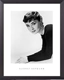 Hulton Poster Kunstdruck und Holz-Rahmen - Audrey Hepburn (b) (50 x 40cm)