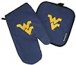 WVU Mitt Potholder Set West Virginia University for Kitchen Tailgating or Barbecue Pot Holder College NCAA Licensed Kitchen Tailgating Accessories make Great Unique GIFT IDEAS for HIM or HER, College Students Fans Men Ladies Woman Women